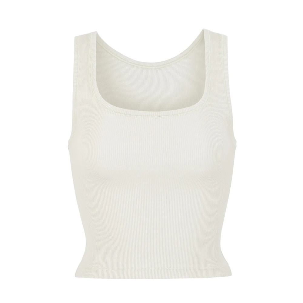 SKIMS Cotton Rib Tank | Bone - Picture 4 of 16